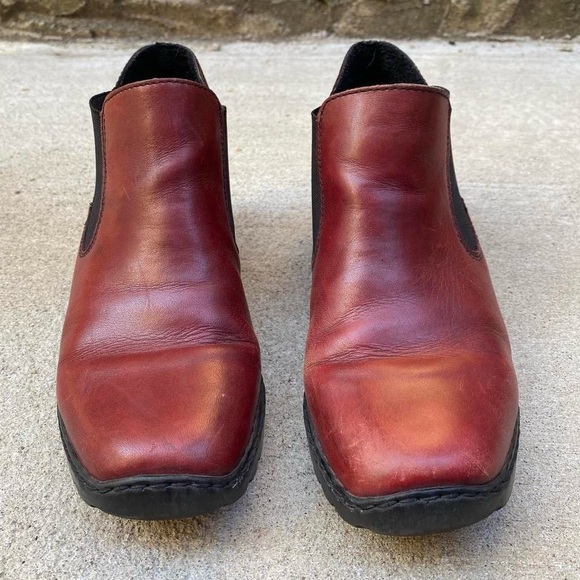 Rieker Warm Lined Red Booties - Picture 5 of 8